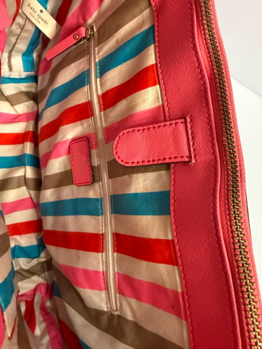 Kate Spade Raspberry Leather Tote Handbag - Picture 16 of 16